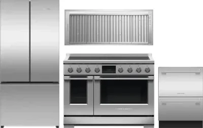 4 Piece Package Includes Refrigerator, Range, Hood And Dishwasher